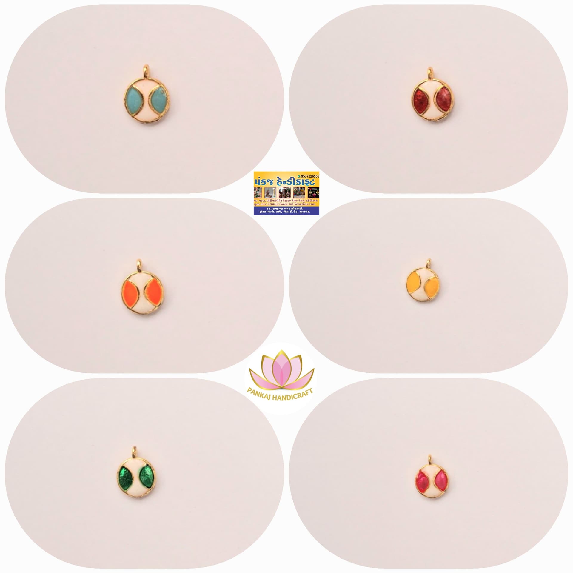 Round Meenakari Pendal