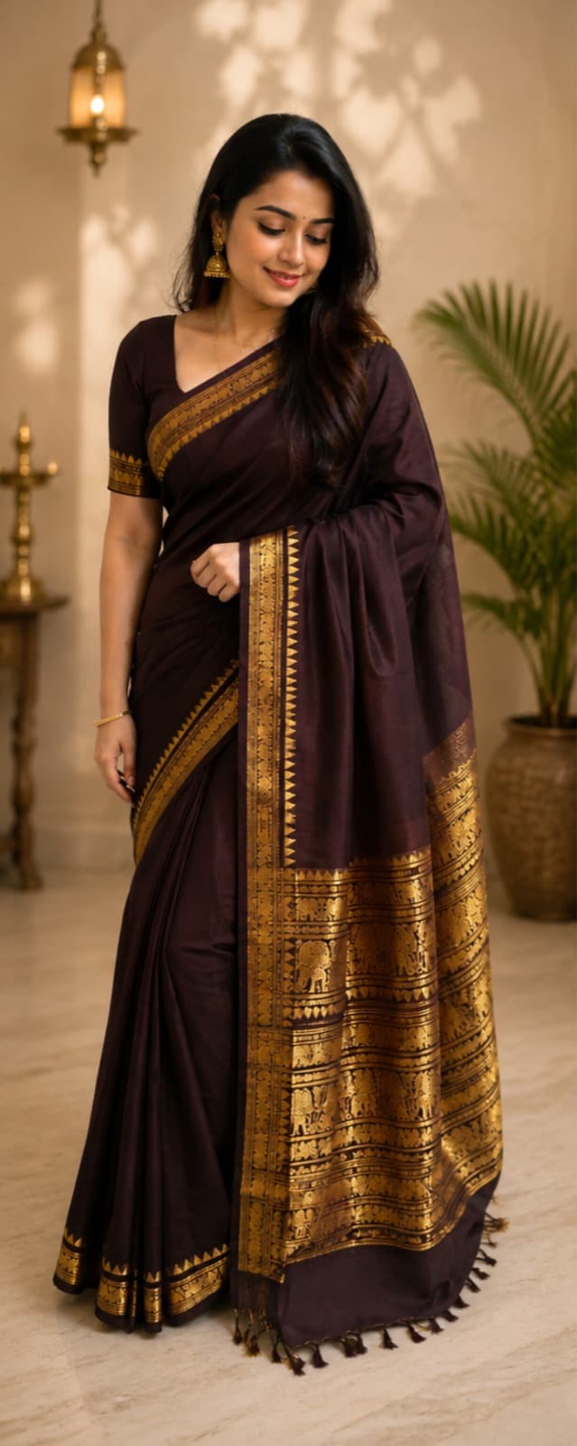 Chettinadu Cotton Saree Double Border