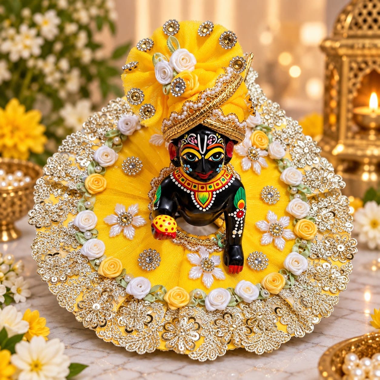 Lalan Fancy Vagha (Gold Lace)