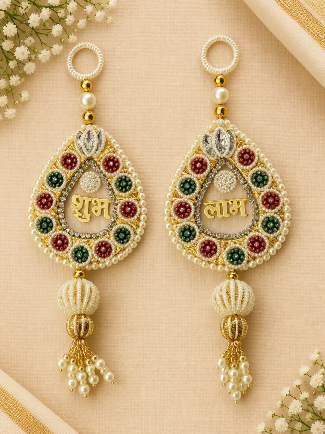 Pearl Drop Shubh Labh Hanging