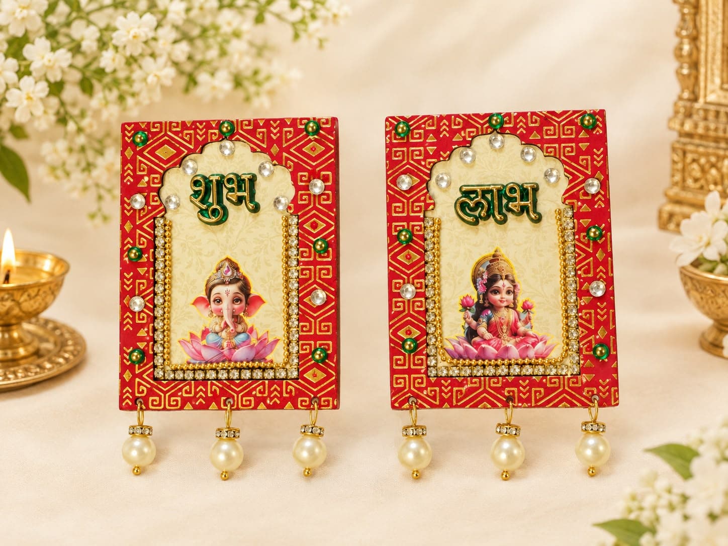 Shubh Labh Ganesh Lakshmi Wall Hanging