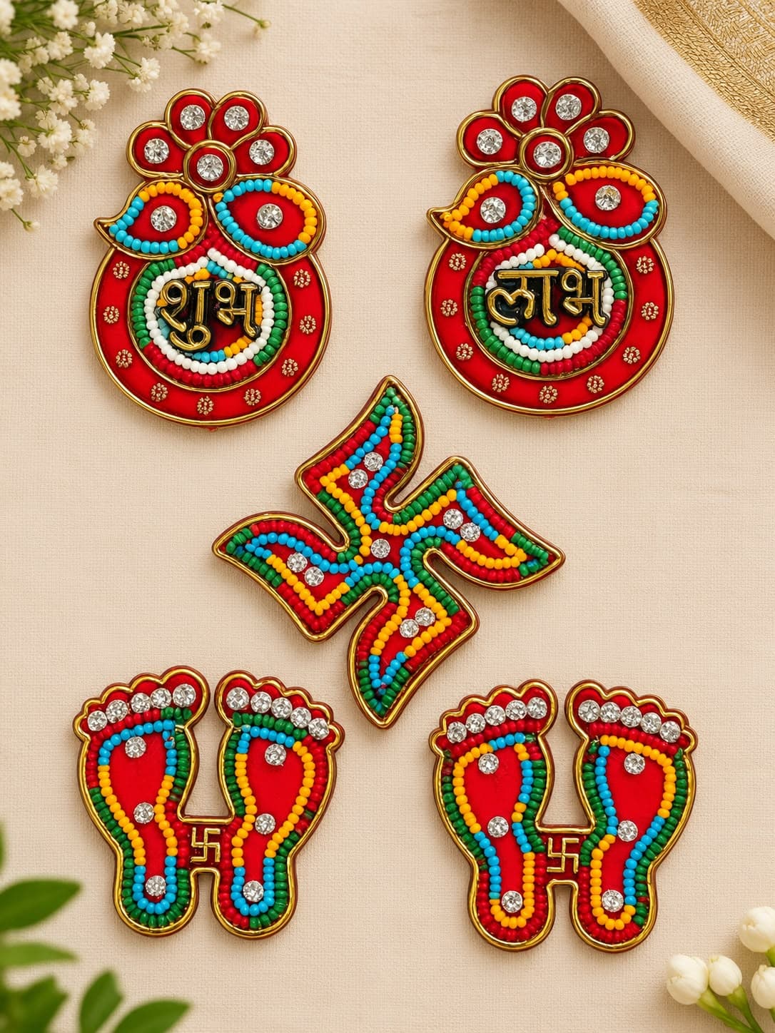 Shubh Labh Swastik Charan Set