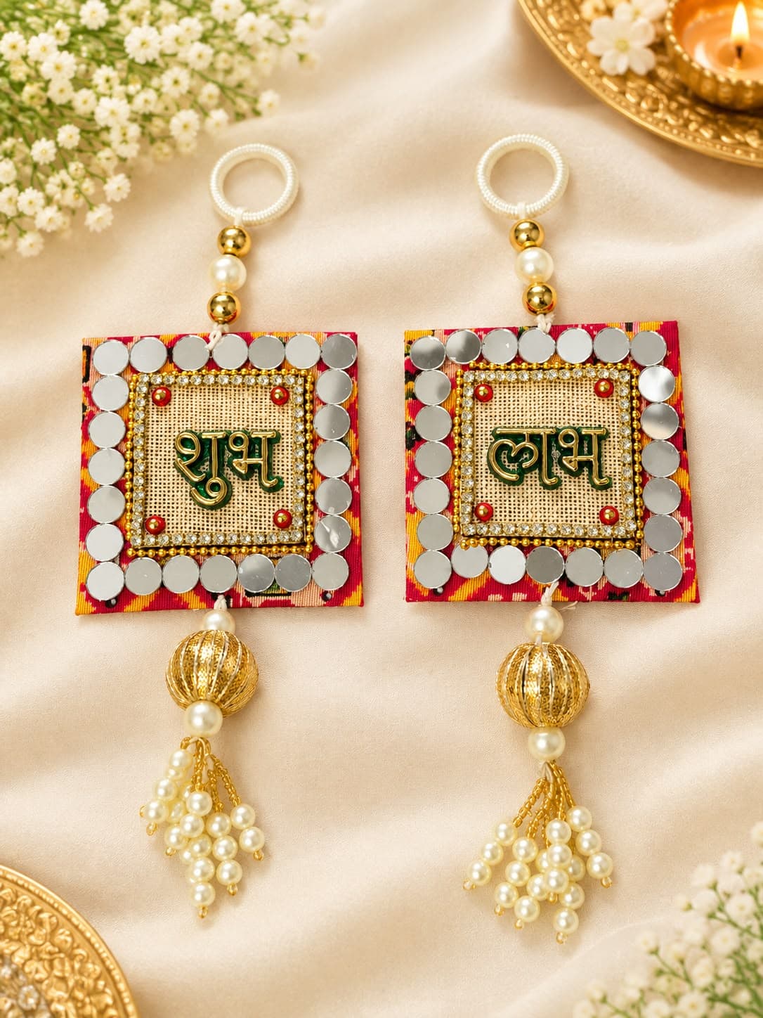 Mirror Work Shubh Labh Hanging